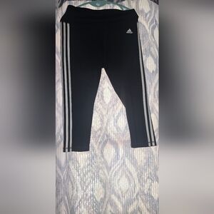 Adidas Women Black and White Leggings